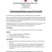 Prüfungsaufsichten gesucht (m/w/d)
