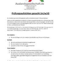 Prüfungsaufsichten gesucht (m/w/d)